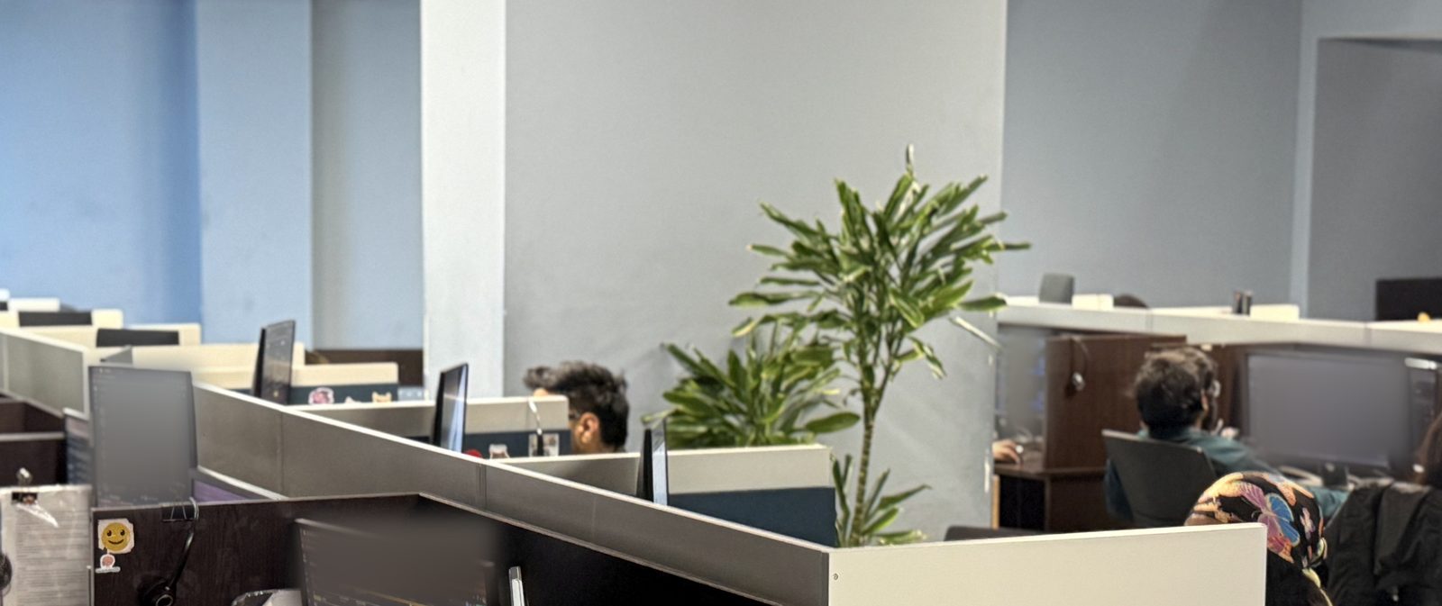 The DSPro call floor with rows of agents at their desks